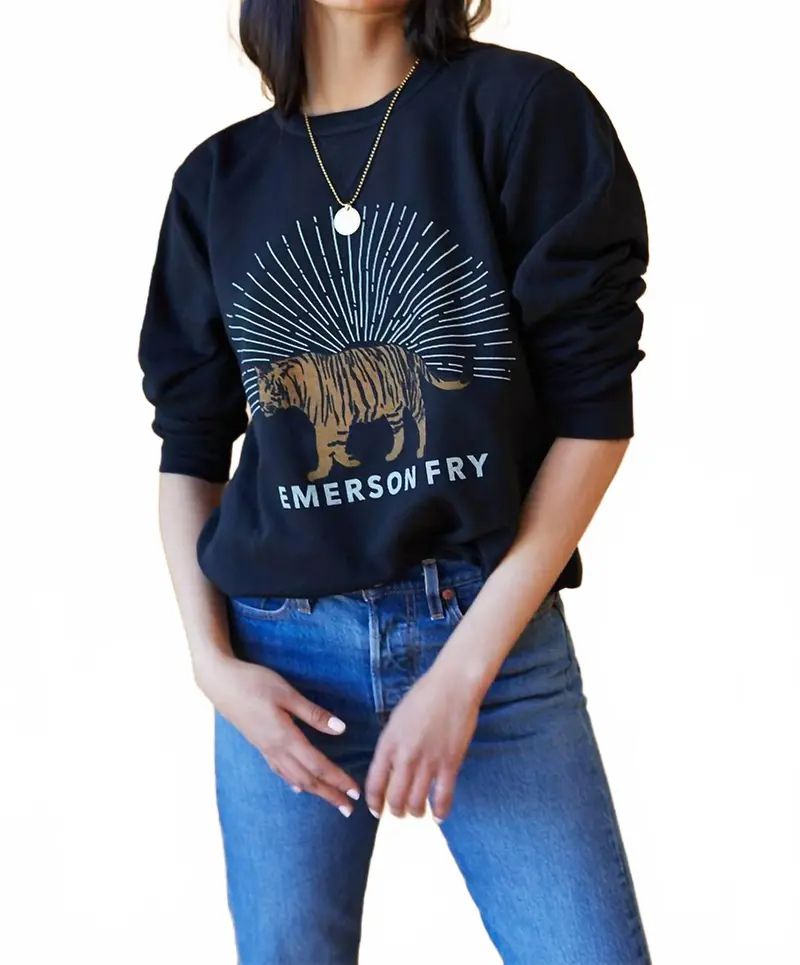 Tiger Sweatshirt In Black 1