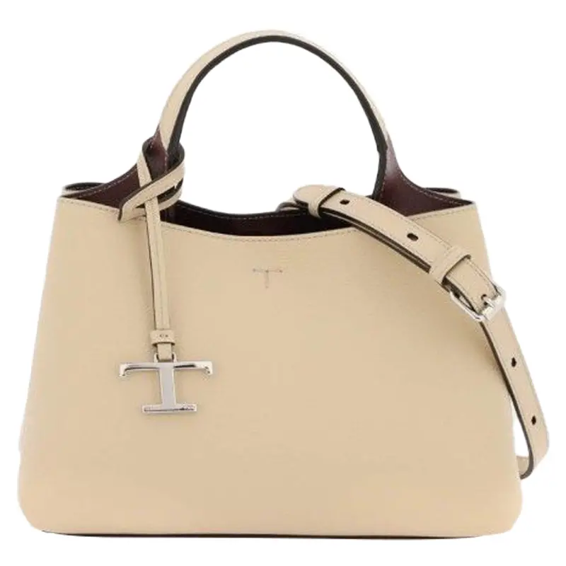 Timeless Metal Micro Tote Bag Beige Stamp: Qri 1