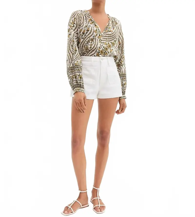 Timmi Denim Shorts In White 1