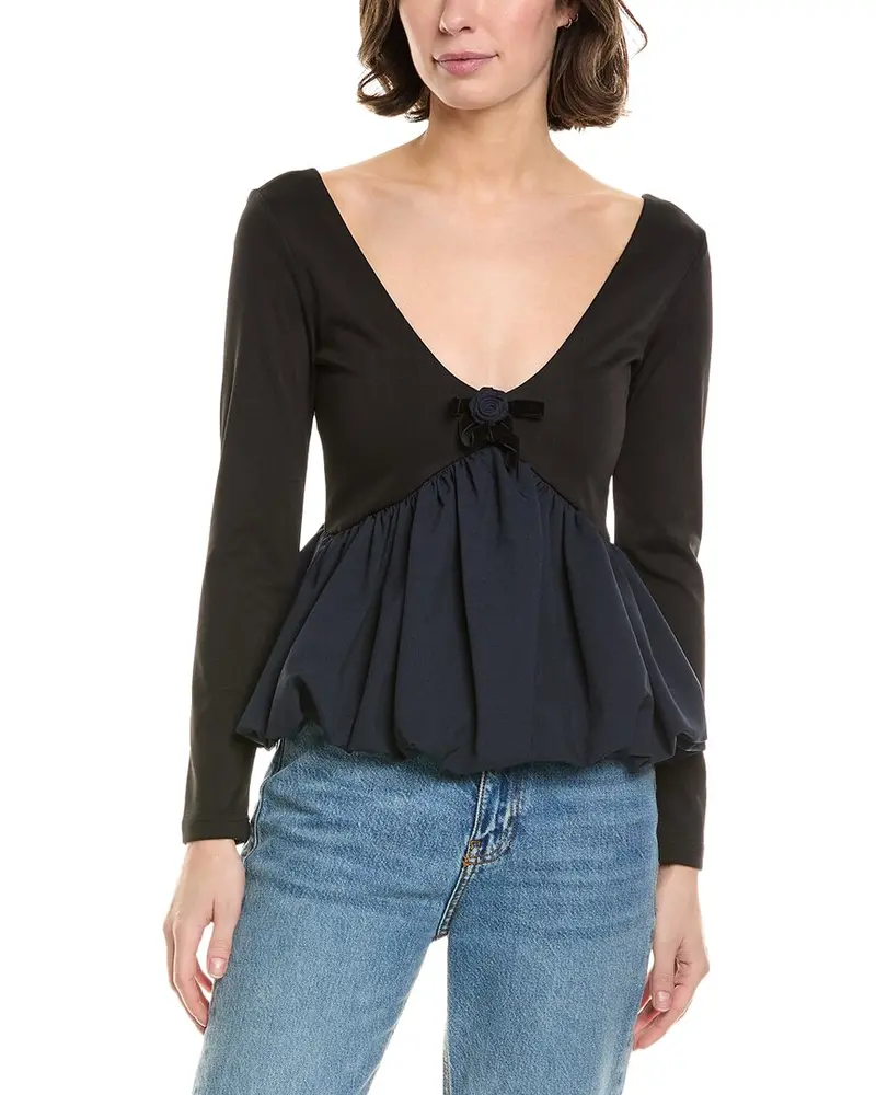 To My Lovers Bubble Hem Top 1