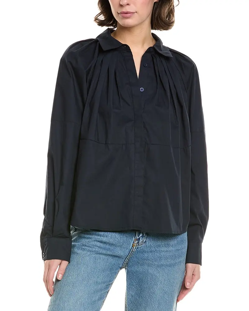 To My Lovers Pleated Neck Blouse 1