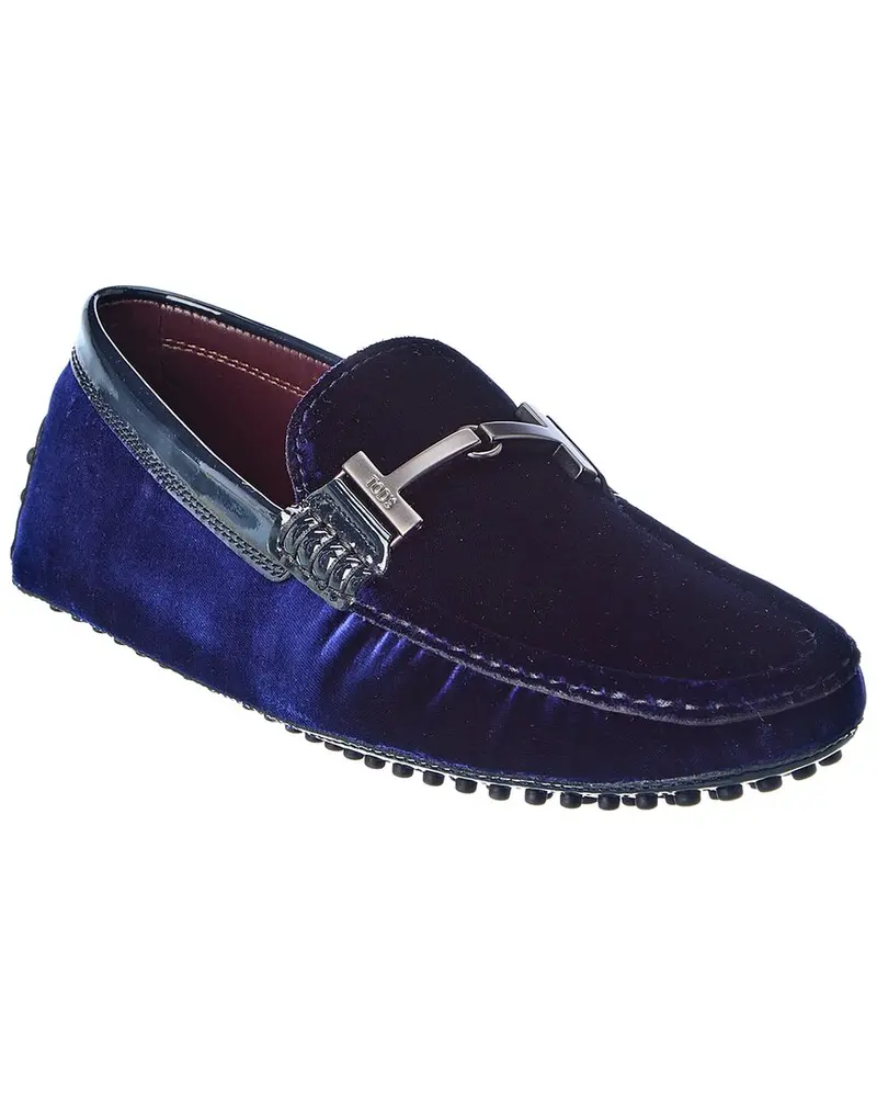 Tod’S Gommini Velvet & Patent Loafer 1