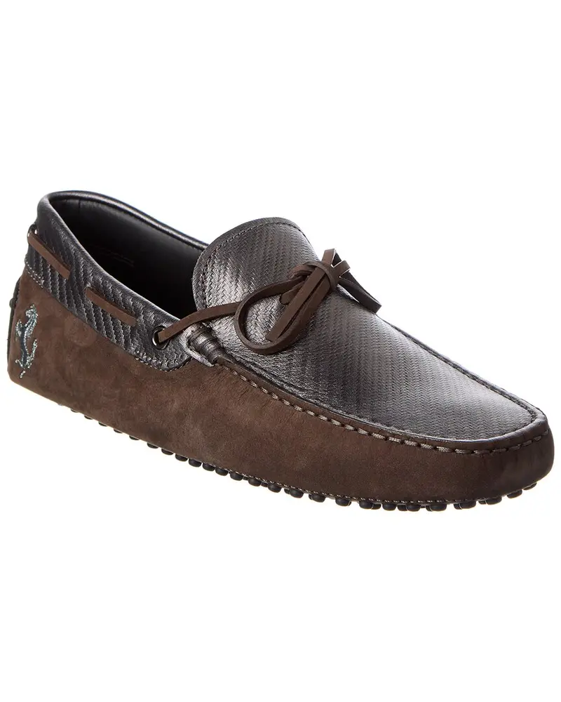 Tod’S X Ferrari New Gommini Suede & Leather Loafer 1
