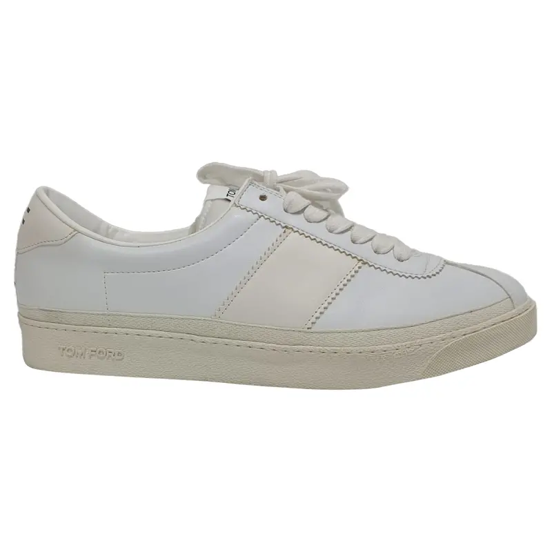 Tom Ford Bannister Sneakers In White Leather 1
