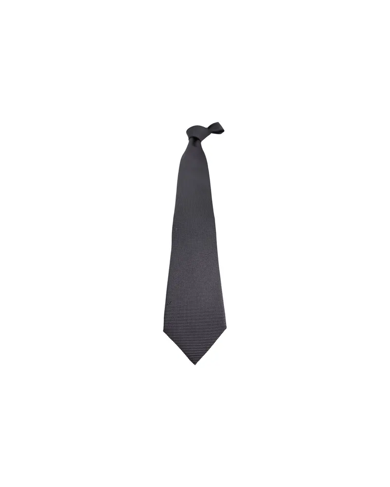 Tom Ford Micro Dotted Necktie In Grey Silk Cotton 1