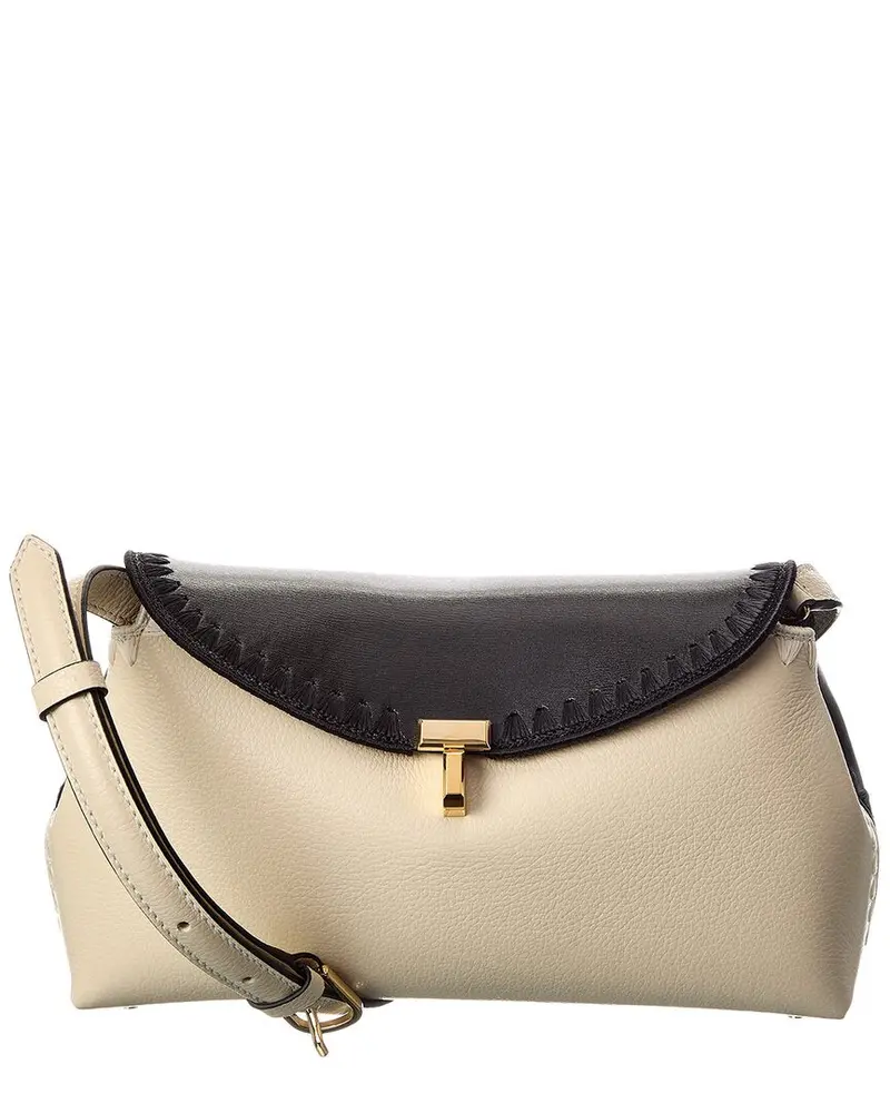 Toteme T-Lock Embroidered Leather Clutch 1