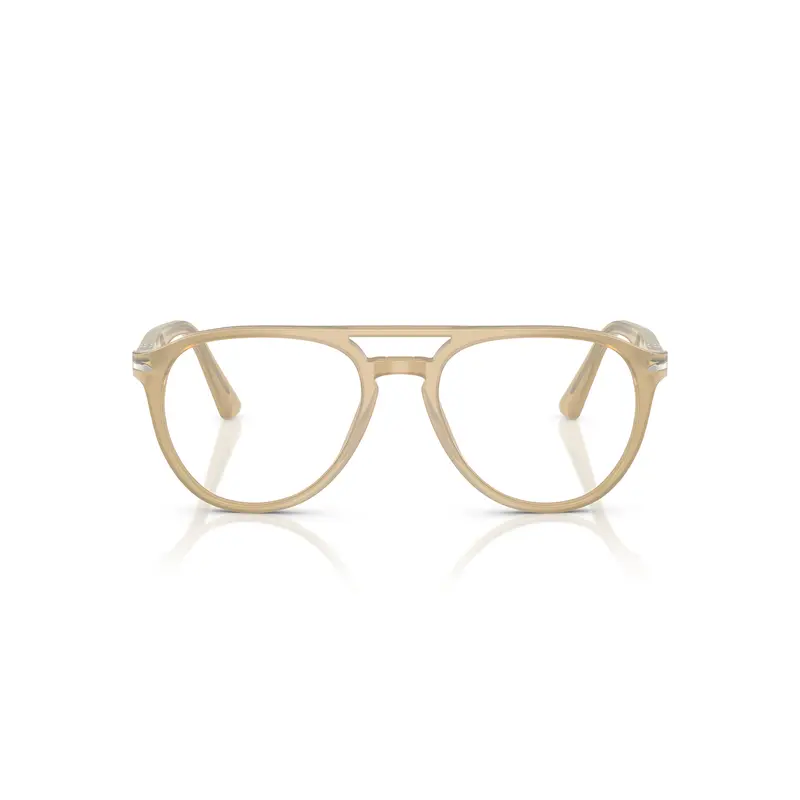 Translucent Beige Acetate Aviator Eyeglasses With Double Bridge 1
