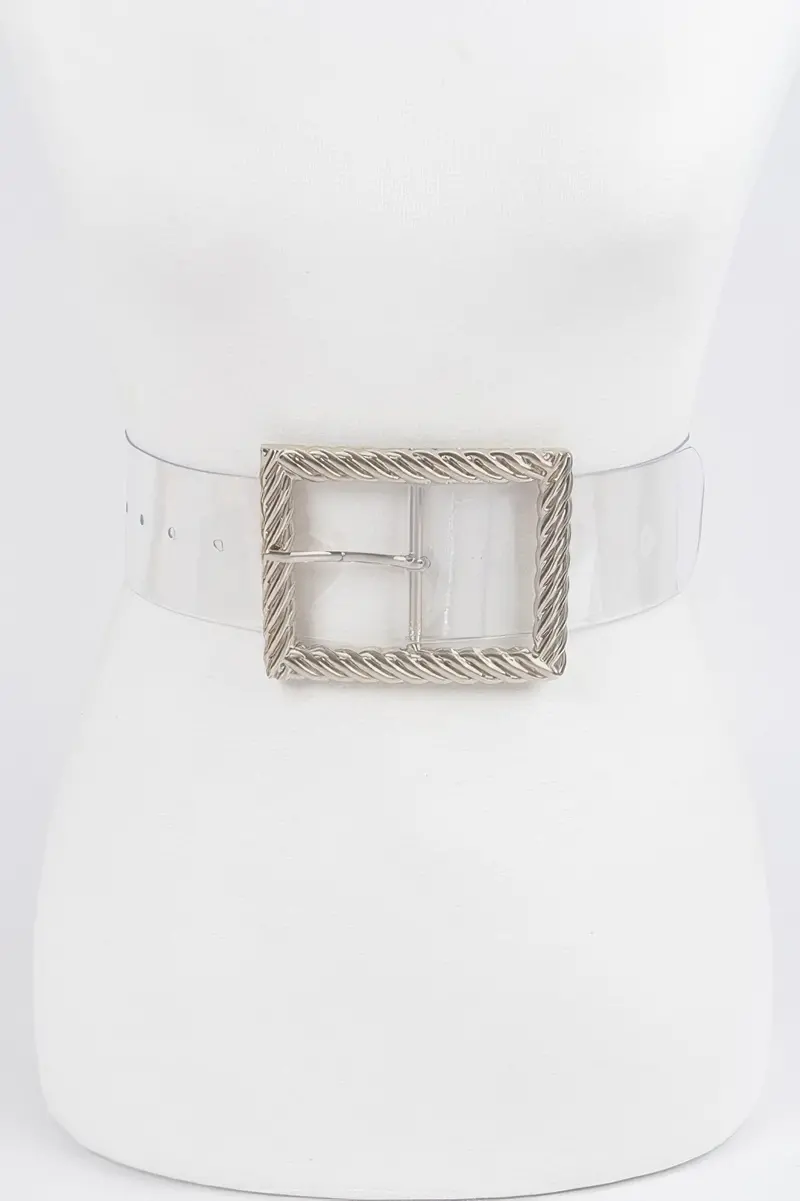 Transparent Metal Buckle Belt 1