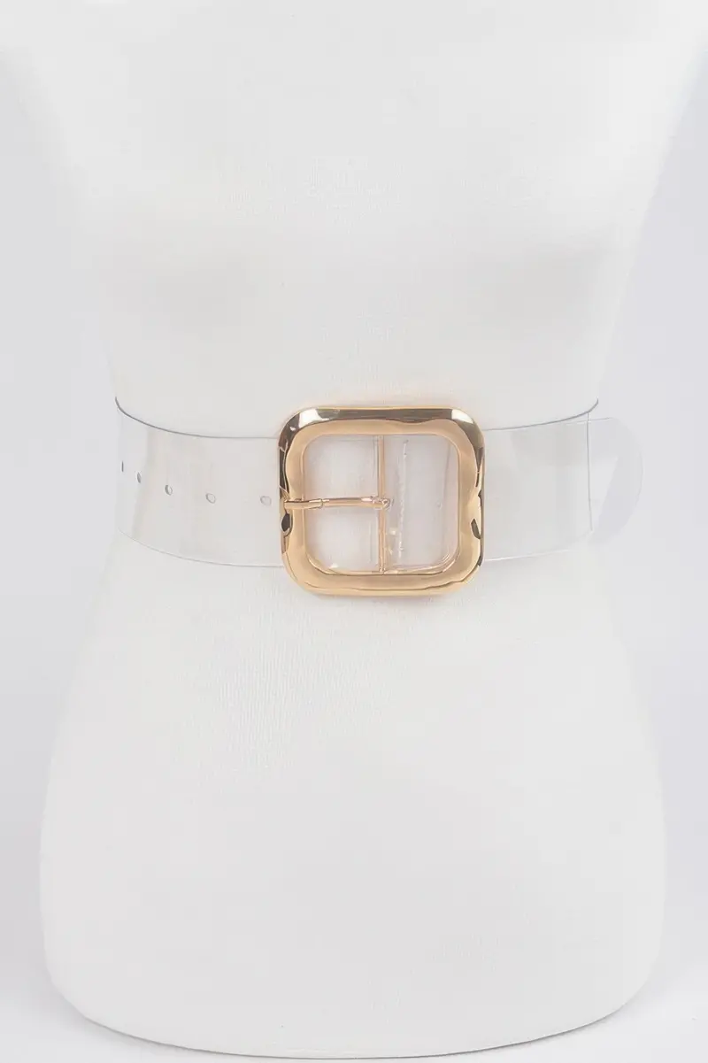 Transparent Metal Buckle Belt 1