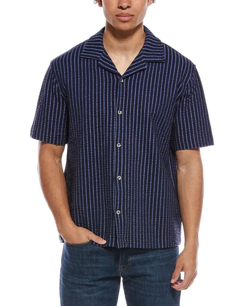 Truth Jacquard Knit Seersucker Camp Shirt 1