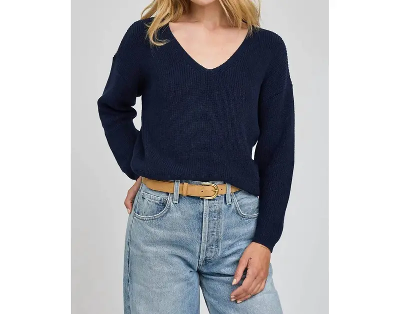 Tucker Pullover Sweater In Navy 1