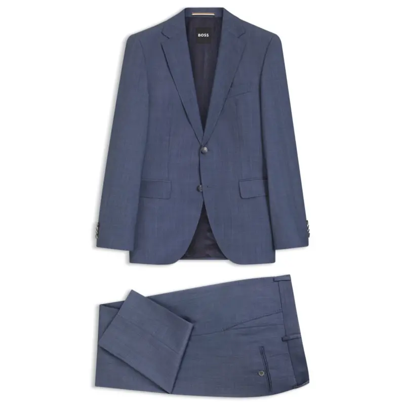 Two-Piece Regular-Fit Suit In Virgin Wool And Silk 1