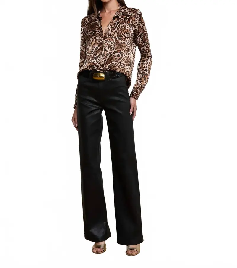Tyler Long Sleeve Blouse In Cinnamon 2