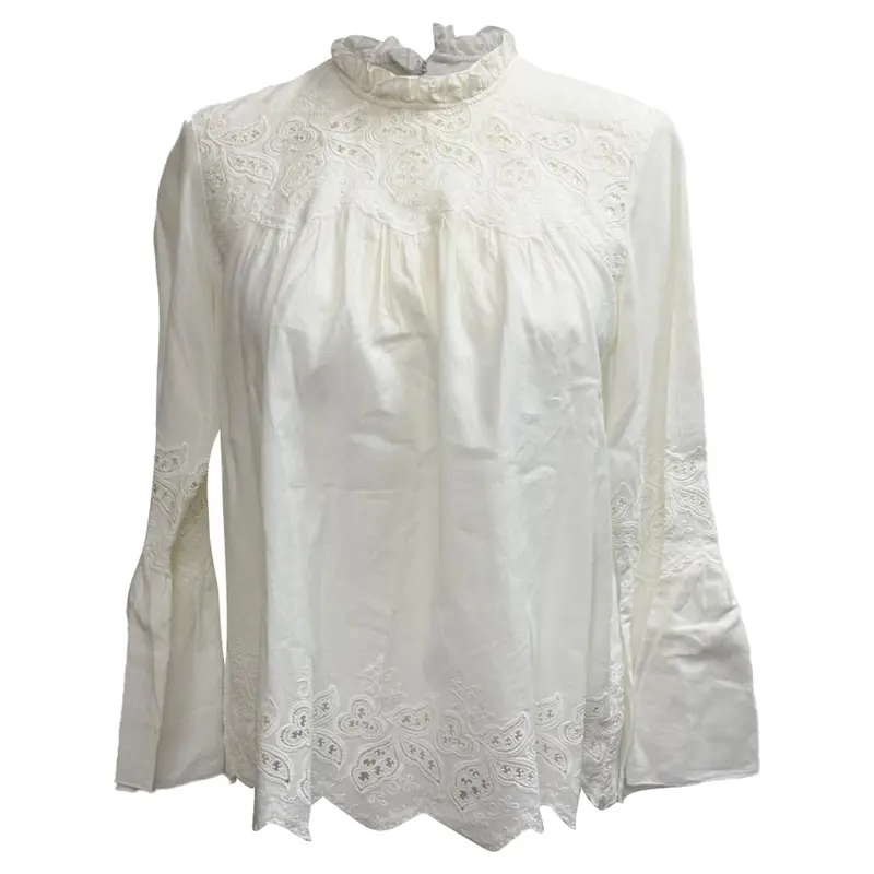 Ulla Johnson Halsey Blouse In White Cotton 1