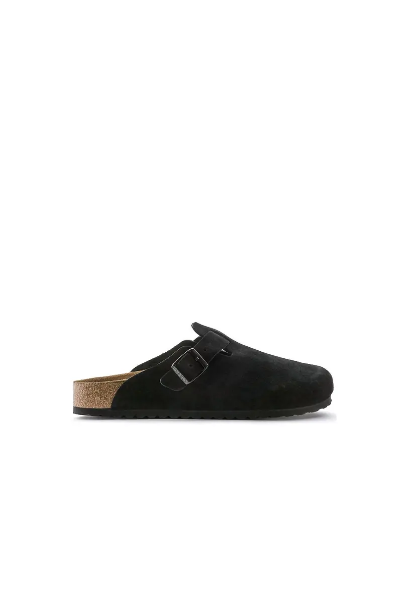 Unisex Boston Suede Clog In Black 1