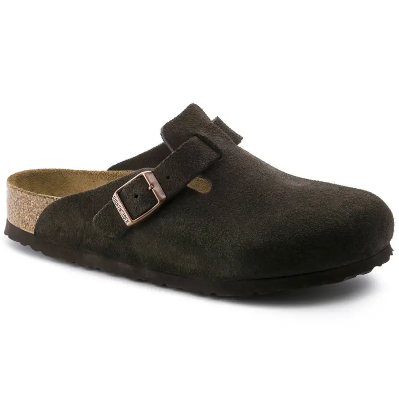 Unisex Boston Suede Clog In Mocha 1