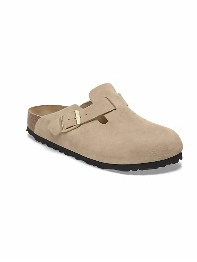 Unisex Boston Suede Clog In Sandcastle 1