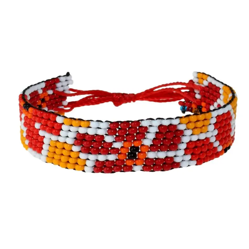 Unisex Miss Daisy Handmade Bracelet In Red 1