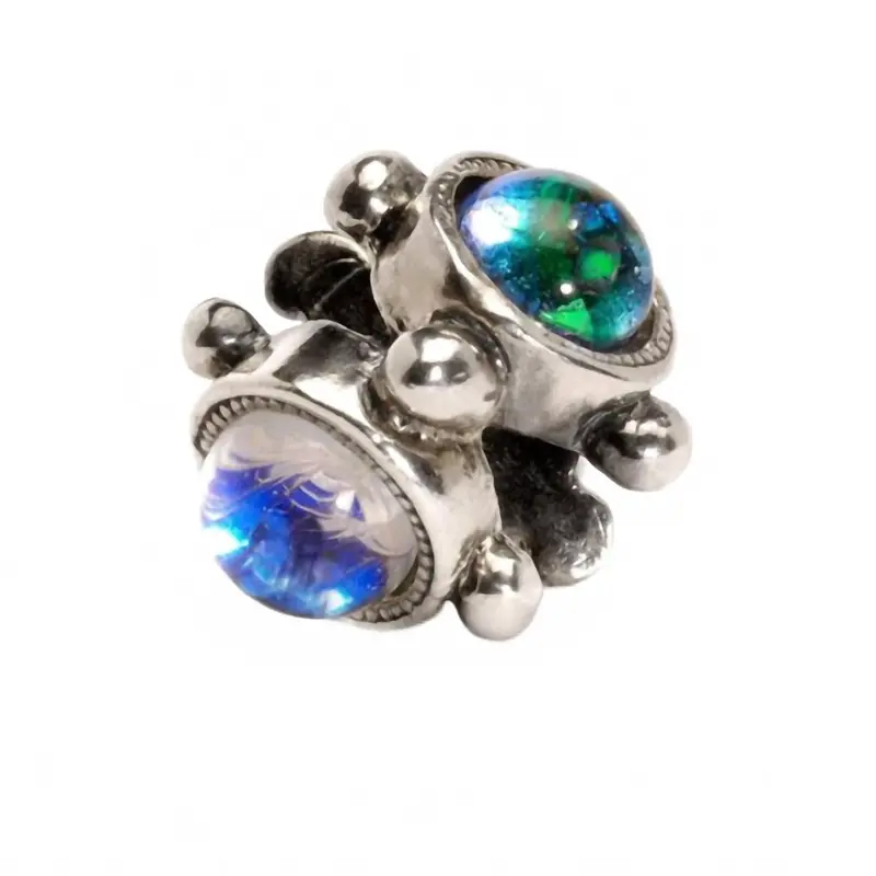 Unisex Trinity Bead Charm In Silver 1