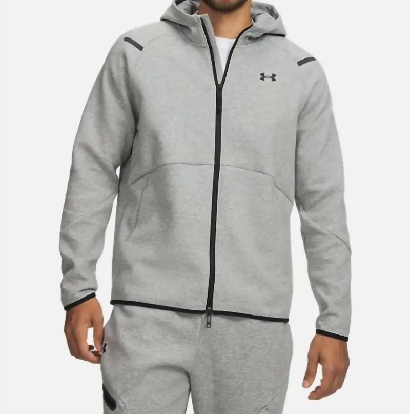 Unstoppable Fleece Full Zip Hoodie In Mod Gray 1