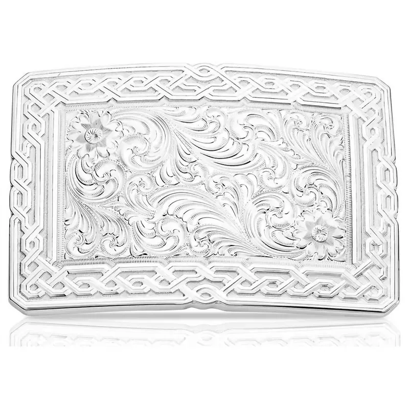 Unyielding Grit Custom Buckle Belt In Silver 1