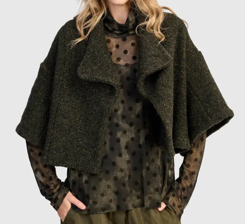 Urban Capulet Crop Jacket In Khaki 1