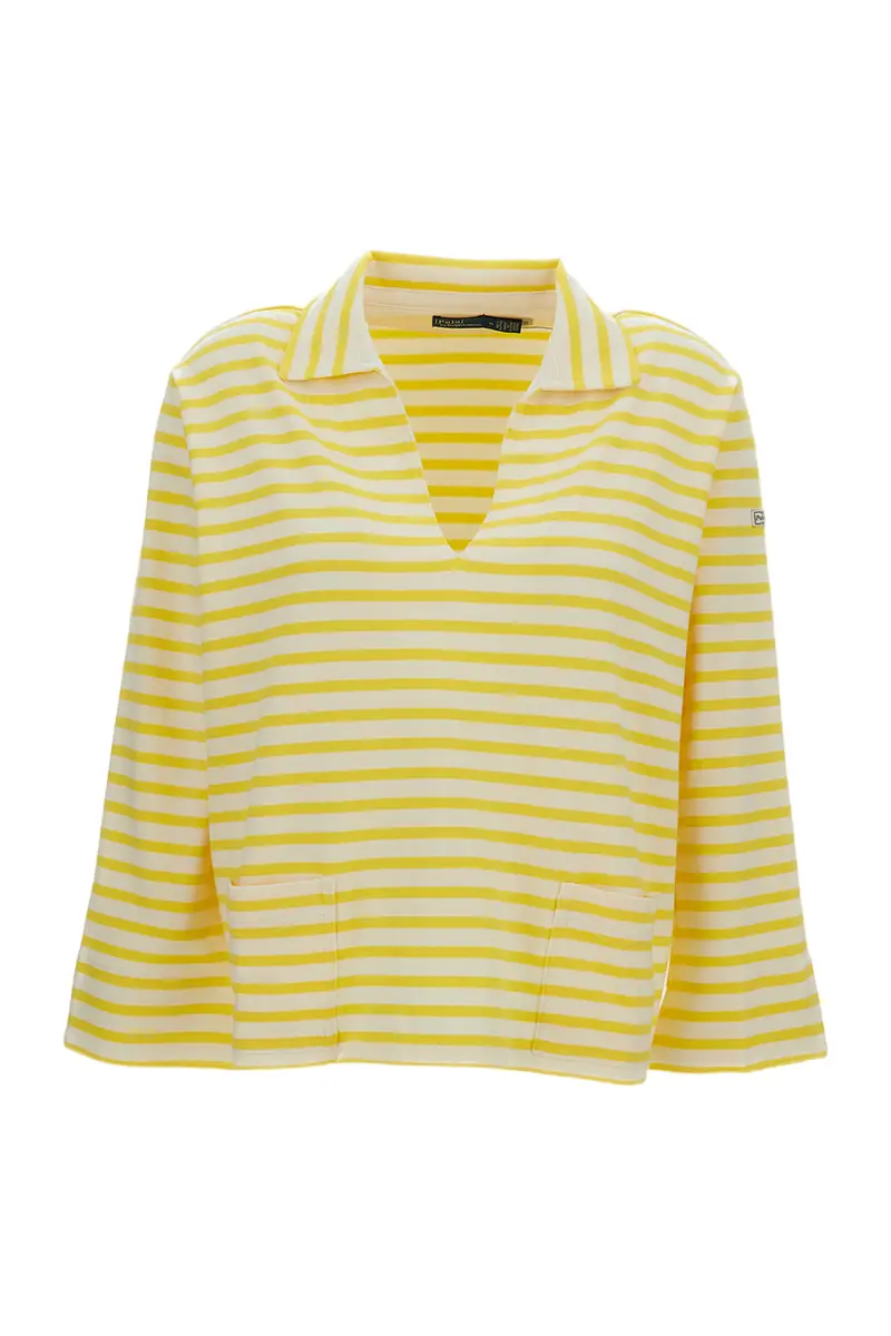 V-Neck Striped T-Shirt 1