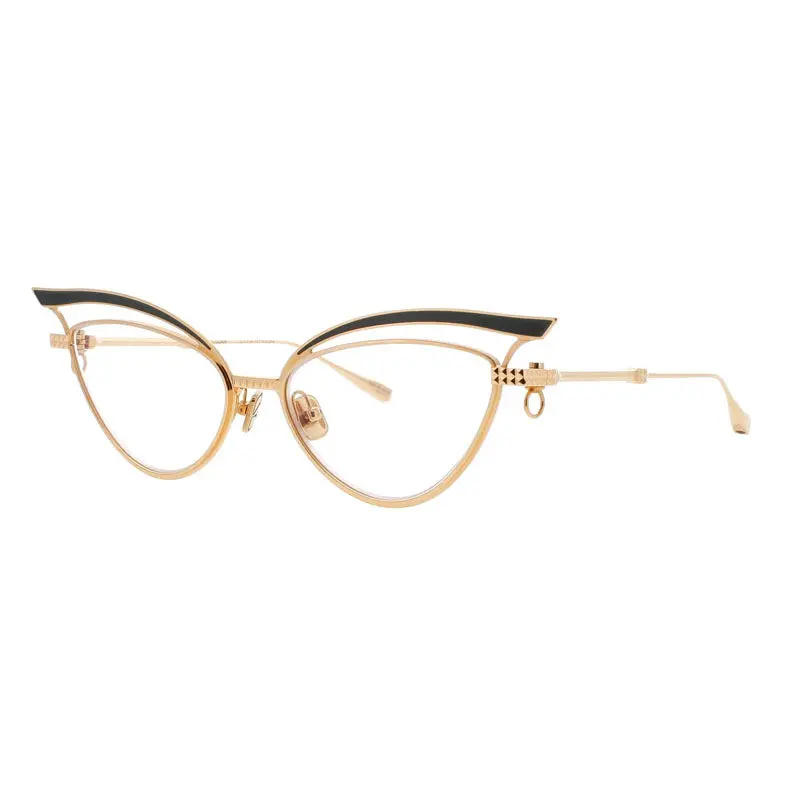 Valentino Eyeglasses Cat Eye Full Rim, Gold Green Frame And Clear Demo Lens Lens Vlx-118-Che 1