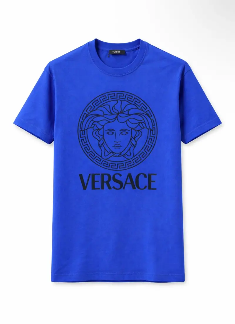 Versace Blue Medusa Cotton Soft T-Shirt 1