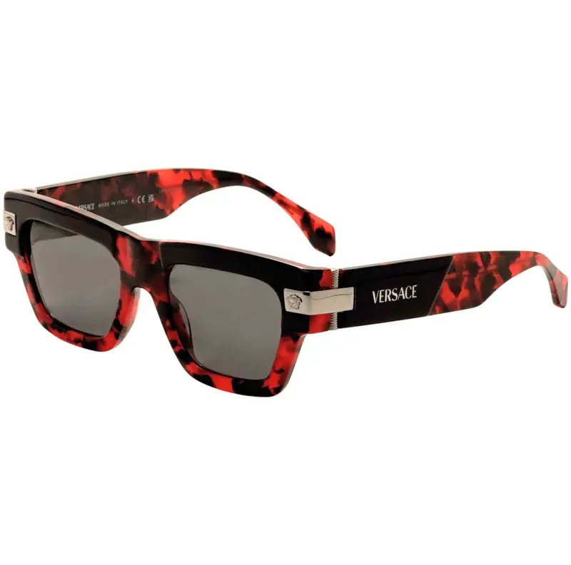 Versace Men's 52 Mm Red Sunglasses 1