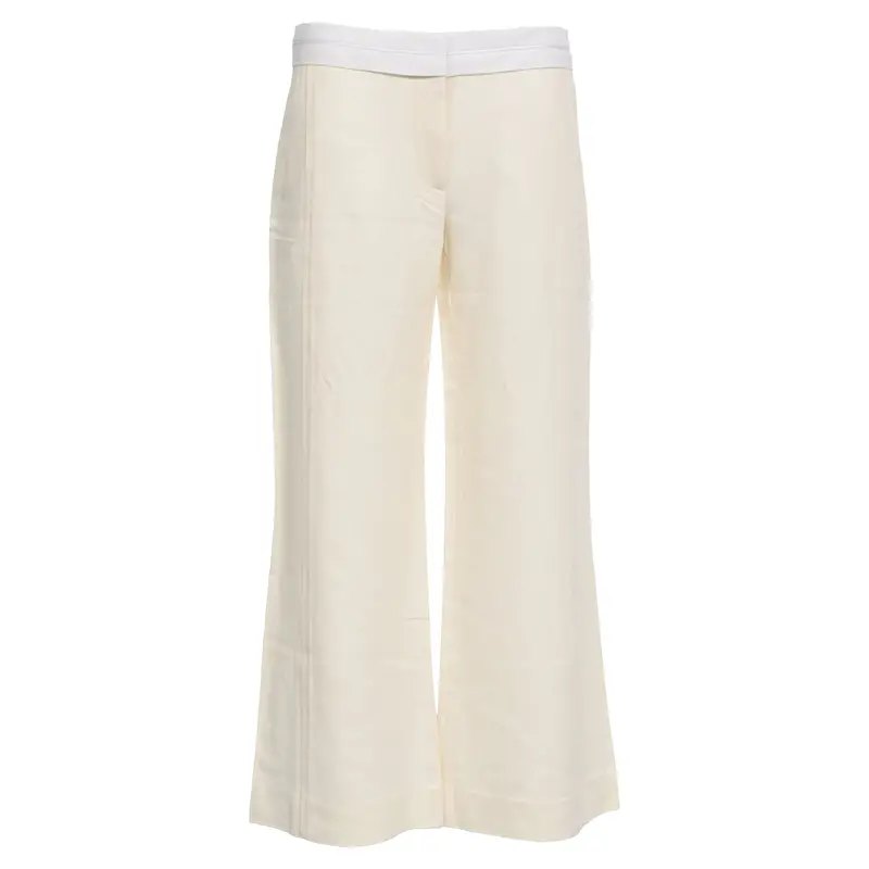 Victoria Beckham Flared Pants In White Wool 1
