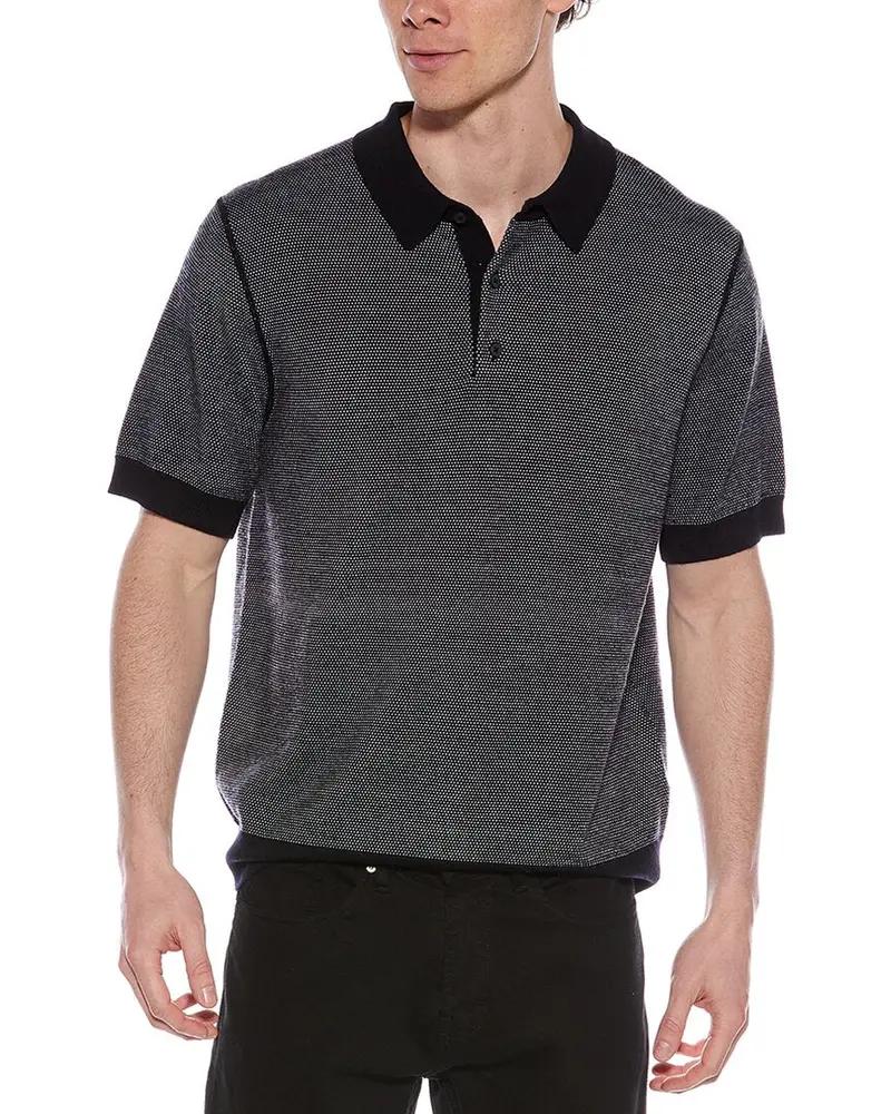 Vince Birdseye Wool-Blend Polo Shirt 1