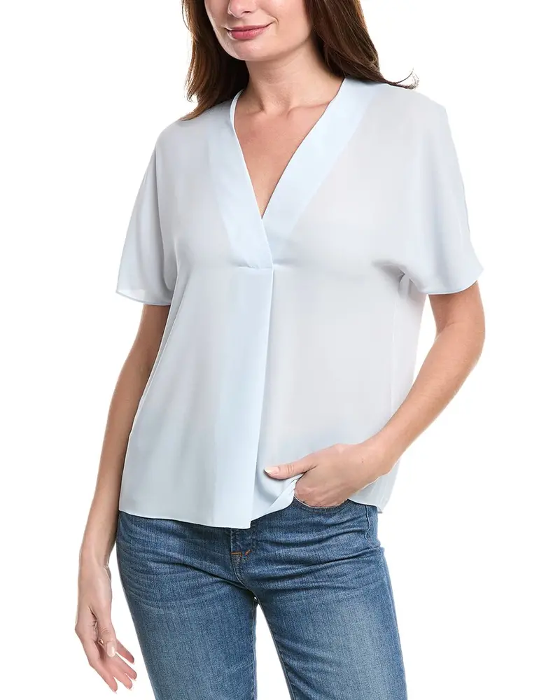 Vince Crepe V-Neck Blouse 1