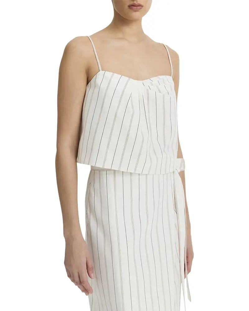Vince Seedling Stripe Draped Front Tank 1