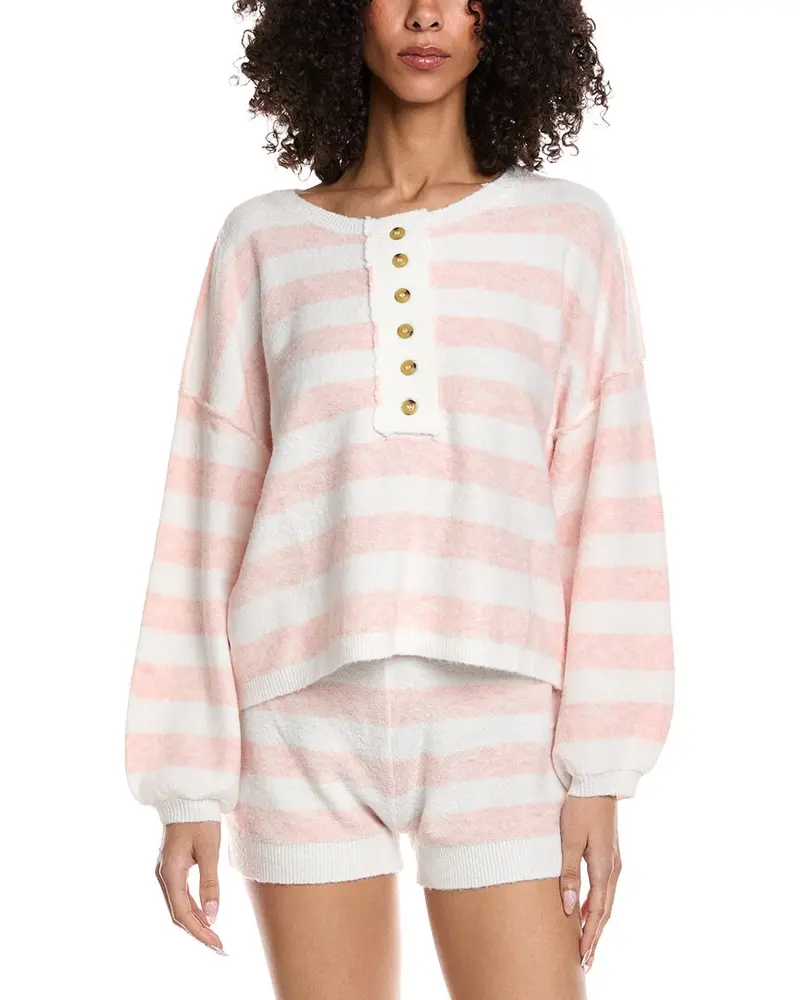 Vintage Havana Striped Henley Sweater 1