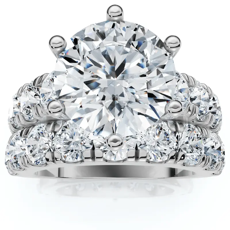 Vs 6 1/2Ct Diamond Engagement Wedding Ring Set In 10K Yellow Gold Lab Grown 1