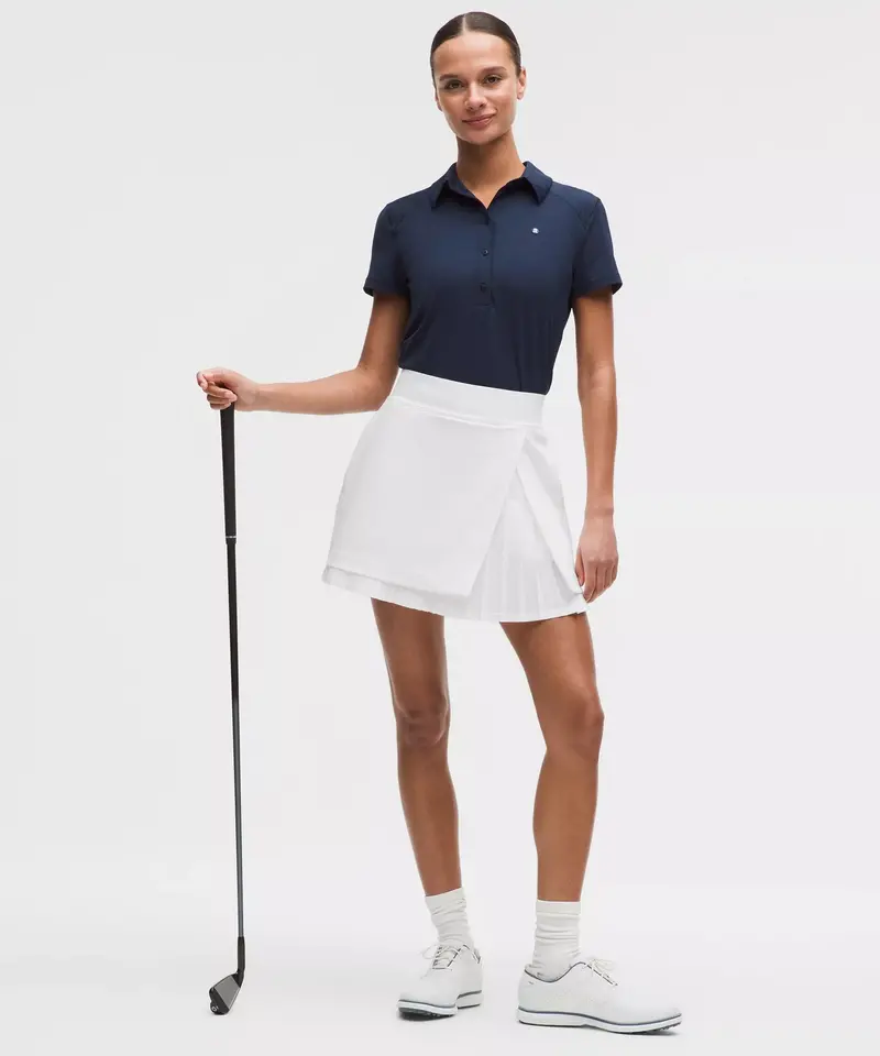 Water-Repellent Pleated High-Rise Golf Skirt 1