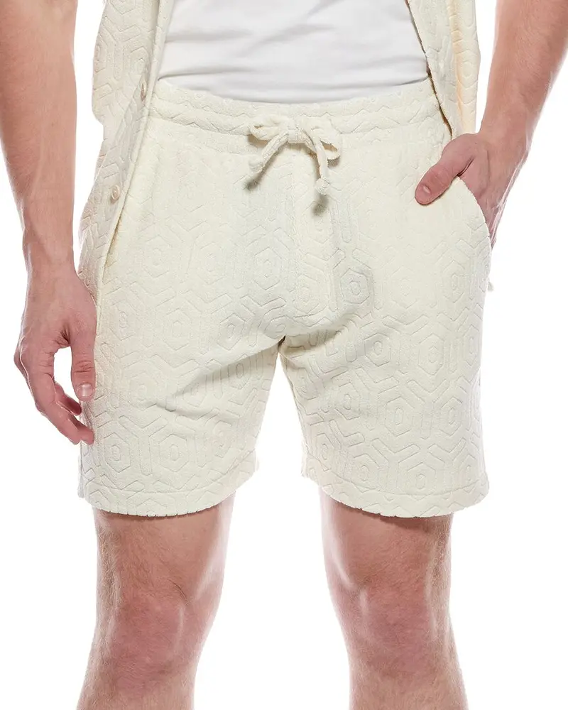 Weatherproof Vintage Geometric Terry Drawstring Short 1