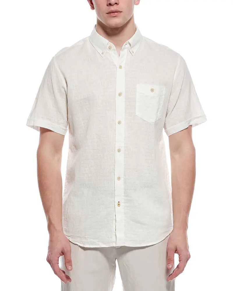 Weatherproof Vintage Linen-Blend Dobby Solid Shirt 1