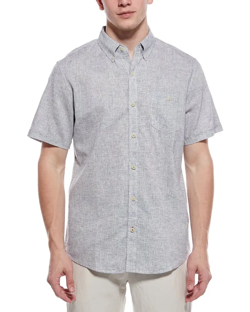 Weatherproof Vintage Linen-Blend Mixy Solid Shirt 1