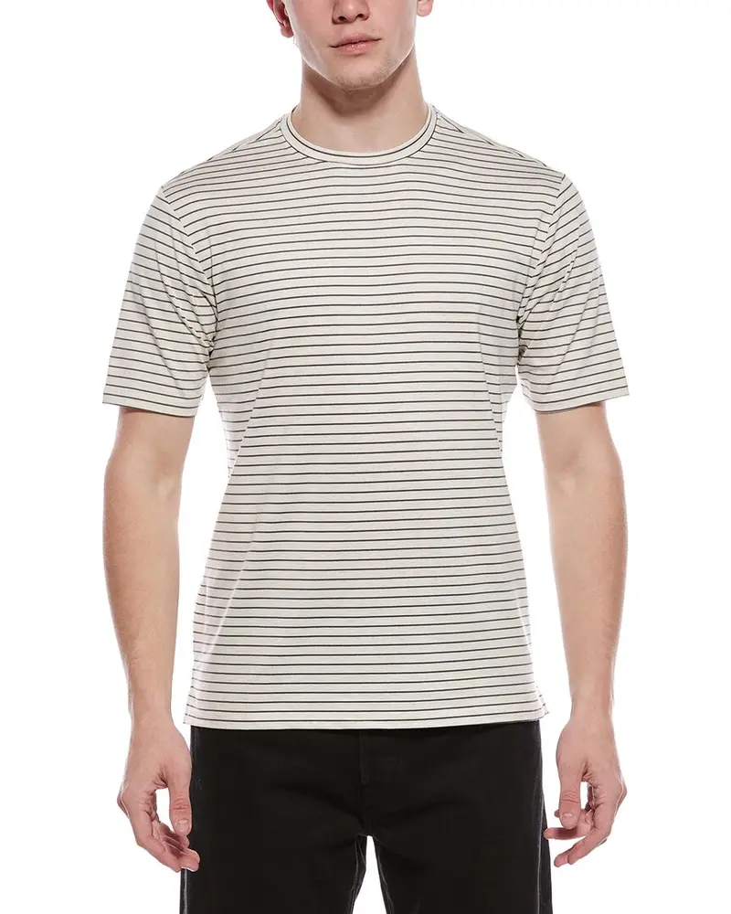 Weatherproof Vintage Stretch Dobby Striped Crewneck T-Shirt 1