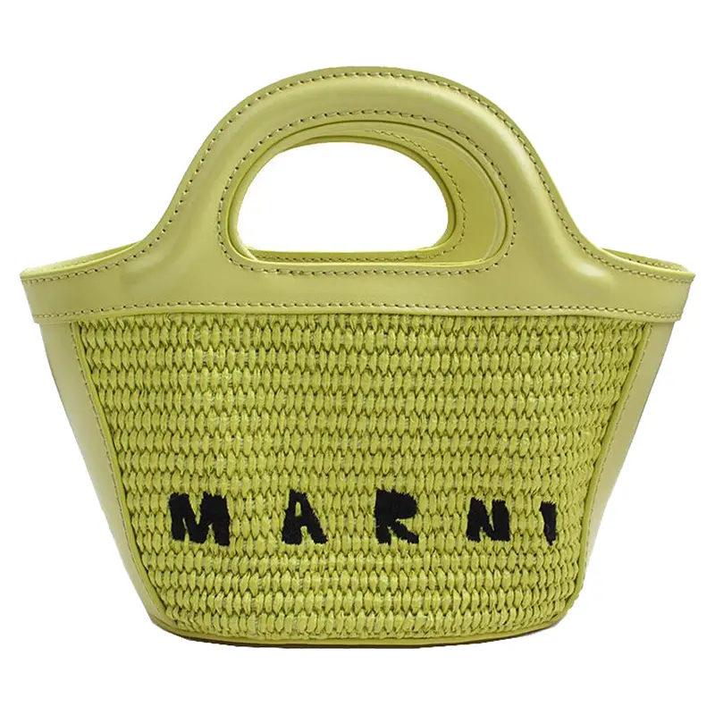 Weaving Lime Mini Fabric Crossbody Bag 1