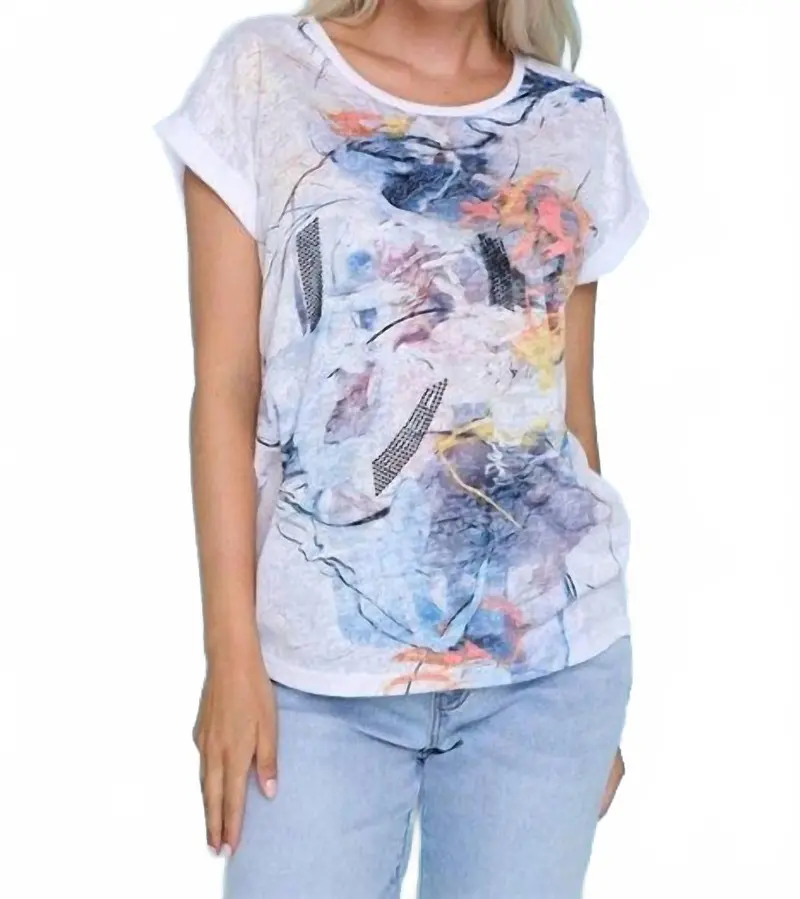 Weekend Soirée Embellished Top In White 1