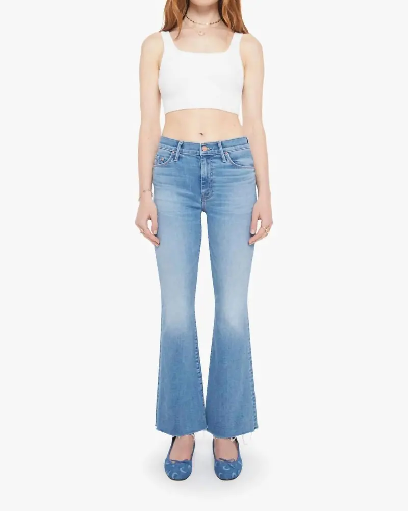 Weekender Fray Mid-Rise Flare Jeans In Ride Hard Live Louder 1