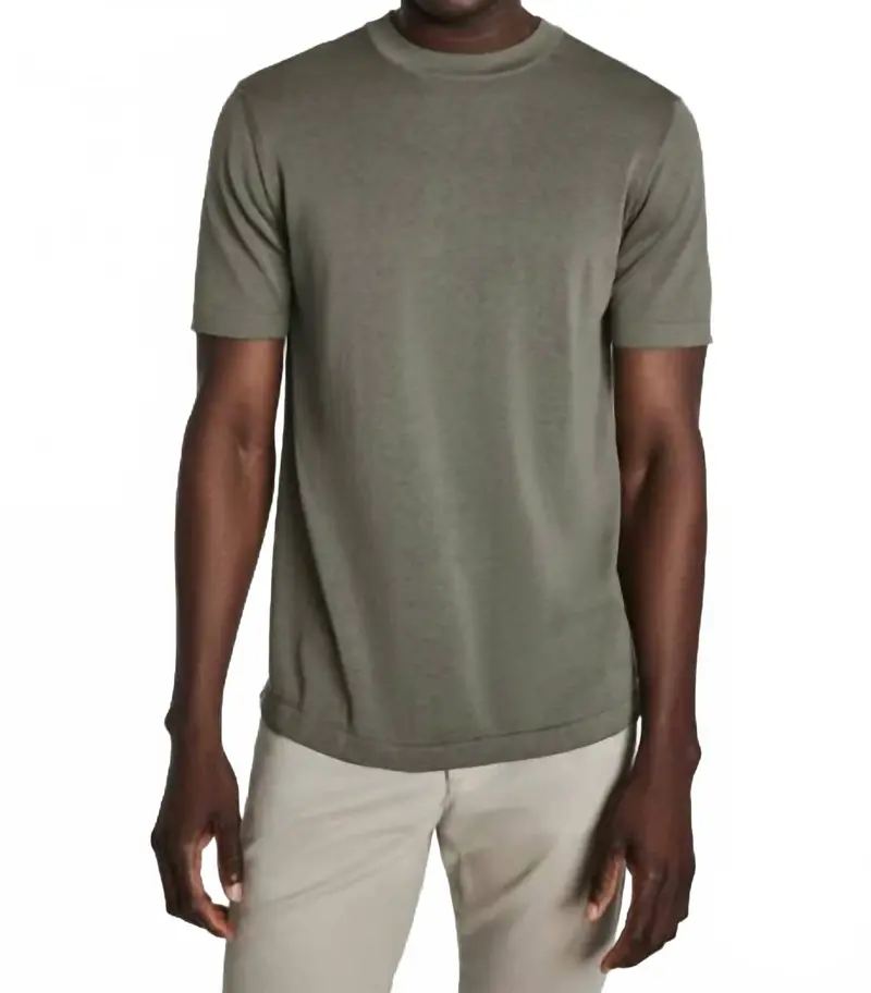 Wellington Crew Neck Top In Sage 1