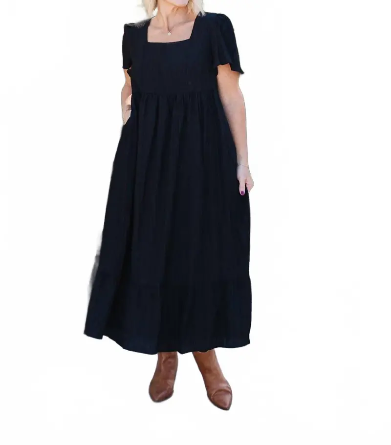 Wendi Midi Dress In Black 1