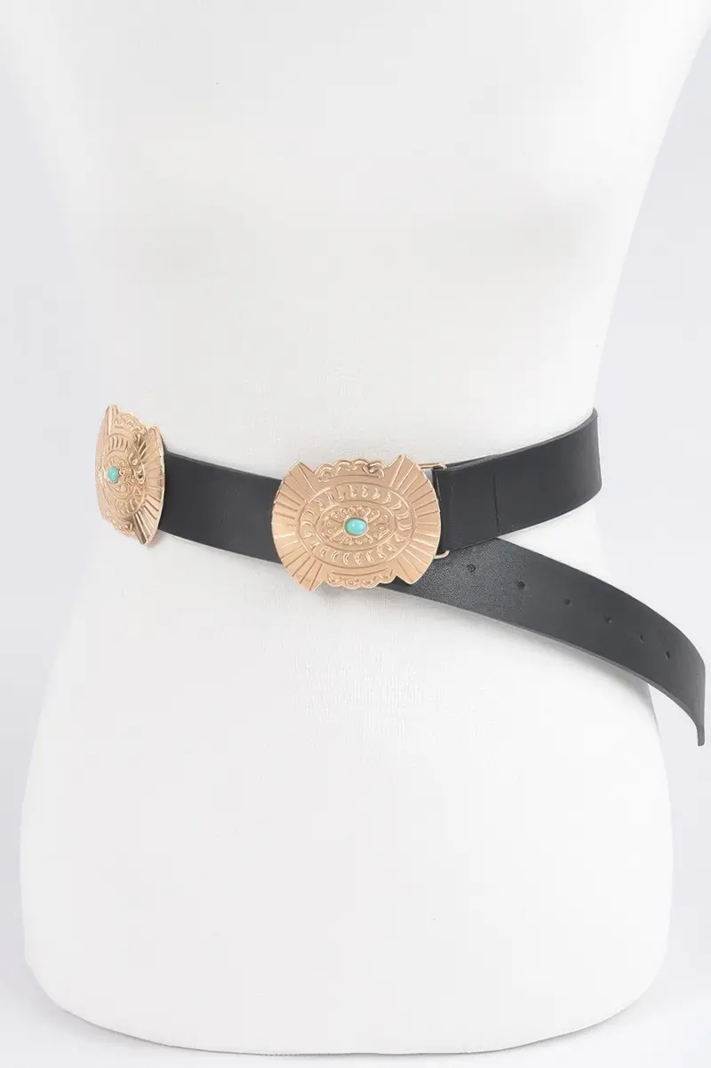 Western Style Belt With Turquoise 1