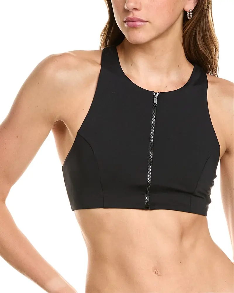 Weworewhat Zip Front Racerback Top 1