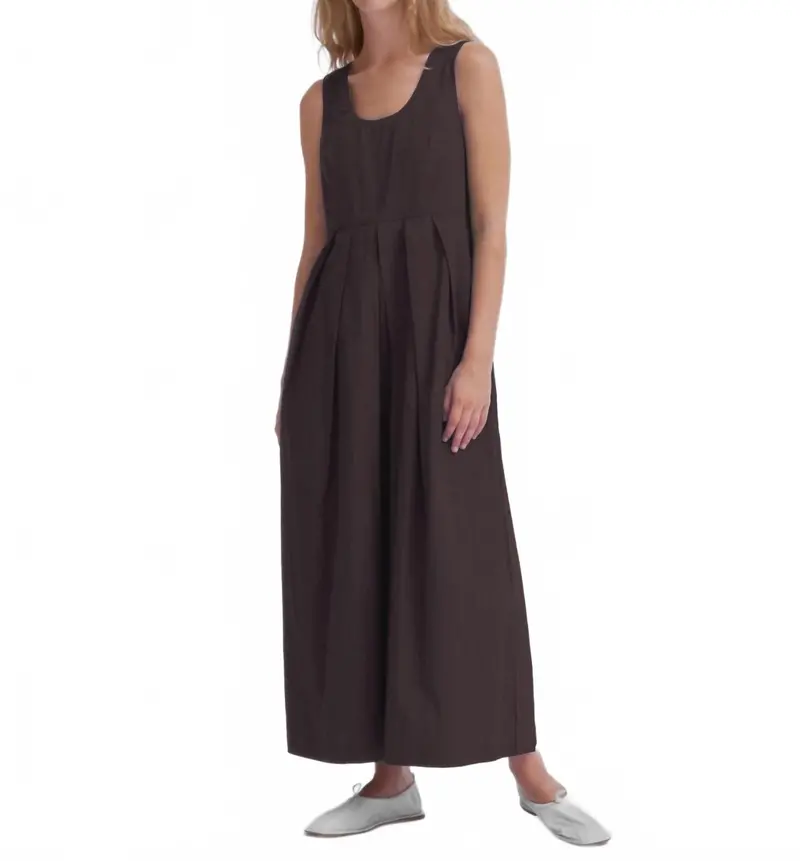 Wide Leg Jumpsuit In Chocolate 1