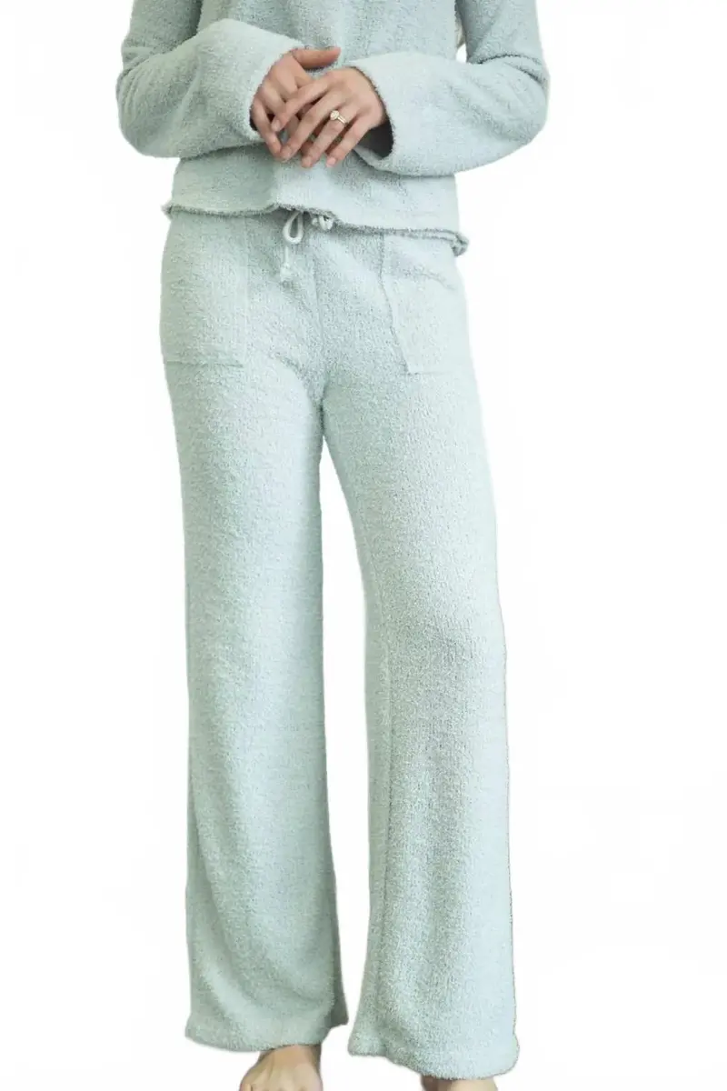 Wide Leg Pant With Small Waistband In Grey 1